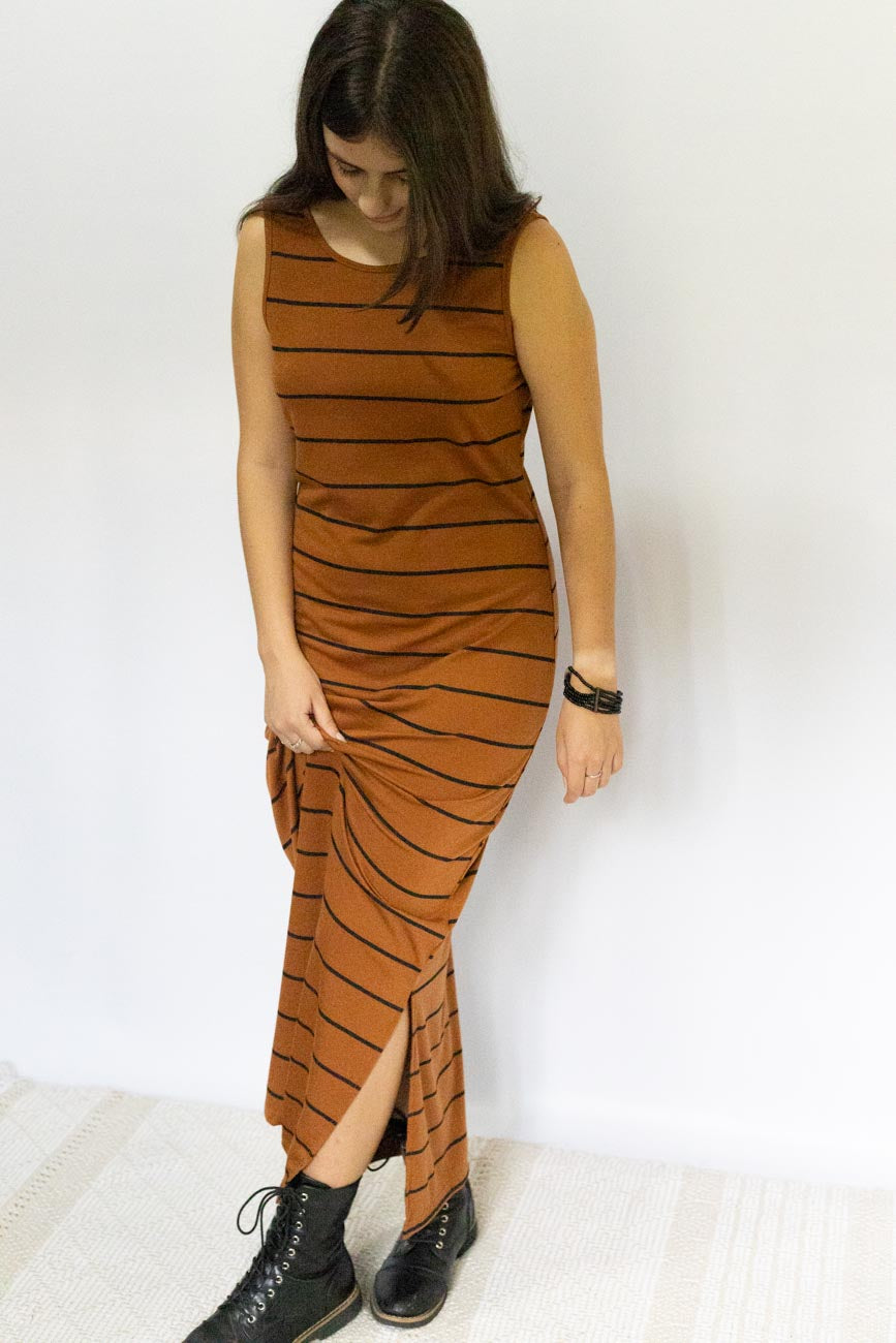 Black & Brown Sheath Dress