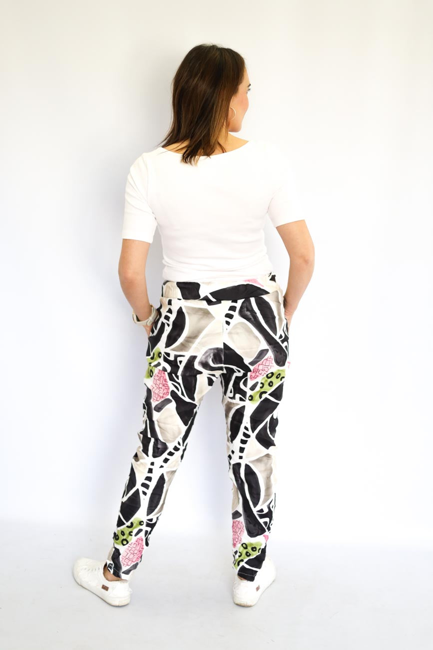 Abstract Print Jogger Pants