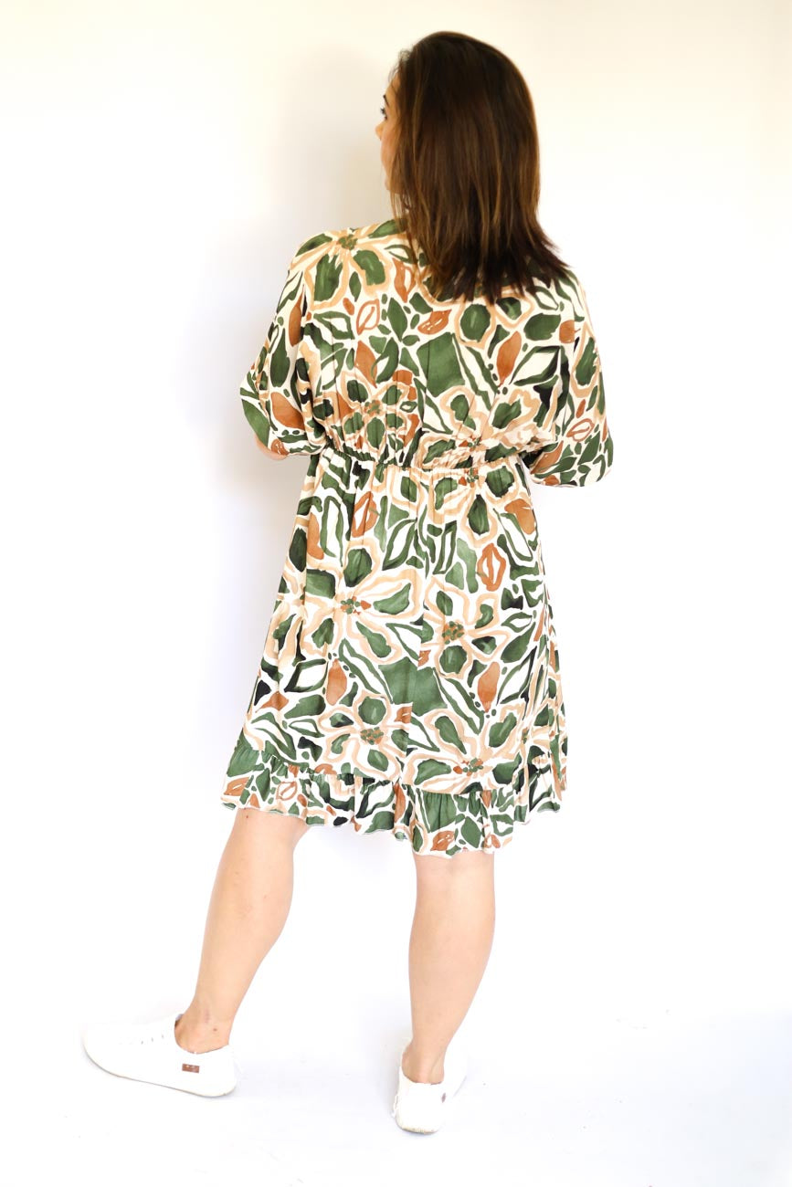 Bohemian V-Neck Mini Dress