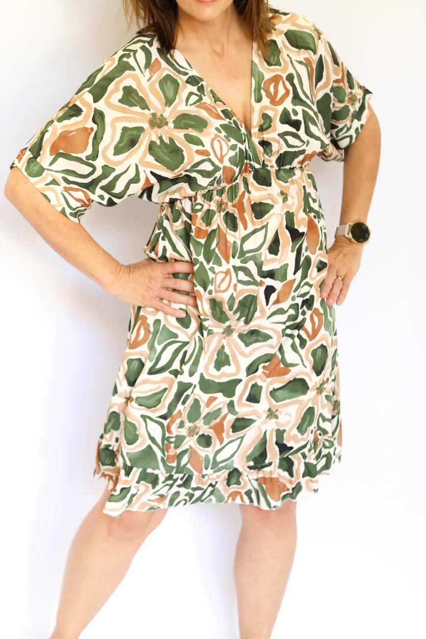 Bohemian V-Neck Mini Dress