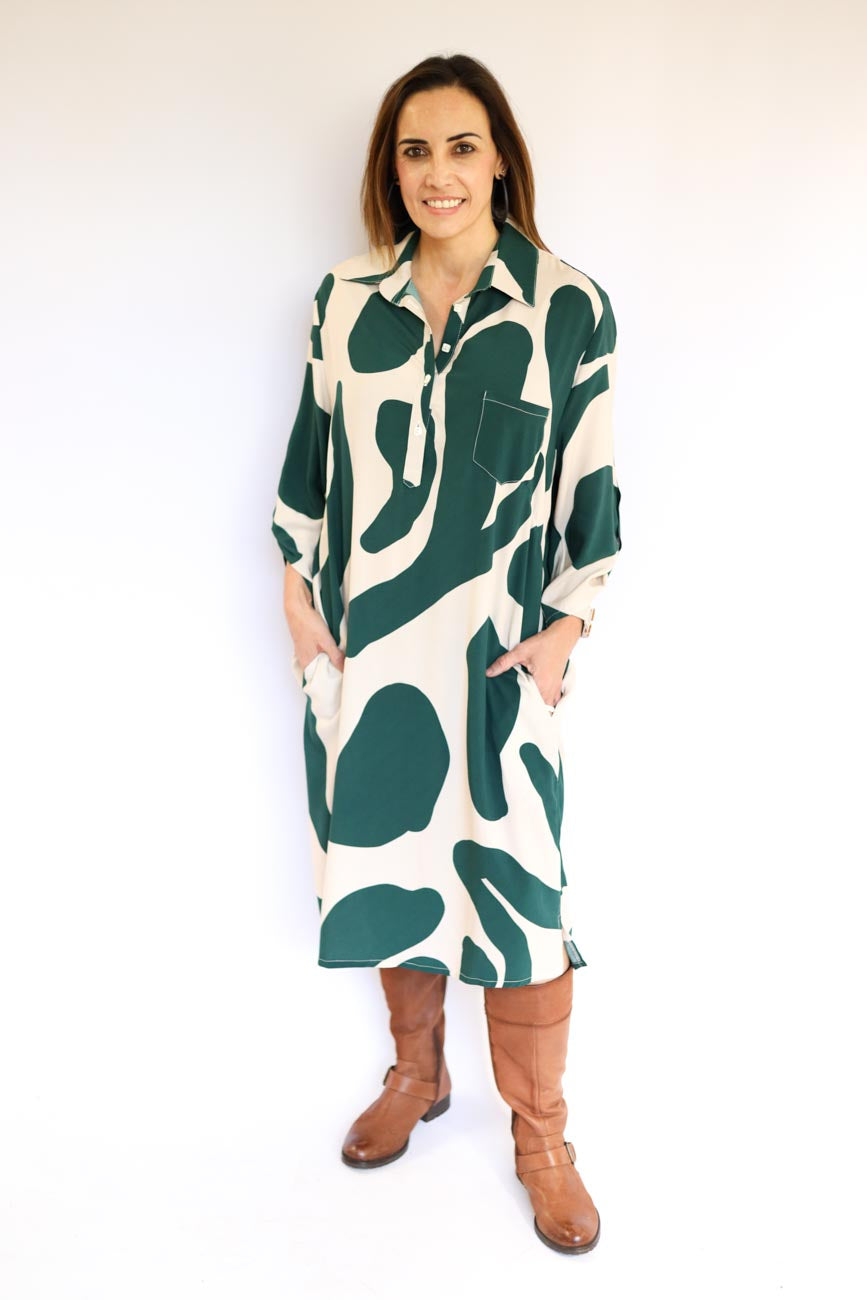 Mid-Length Shirt Dress