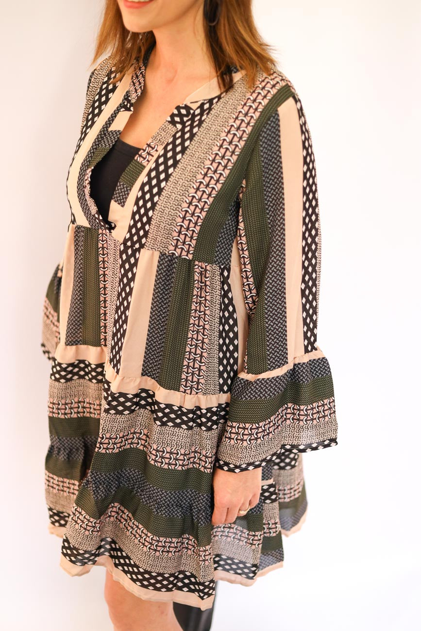 Bell Sleeve Mini Dress