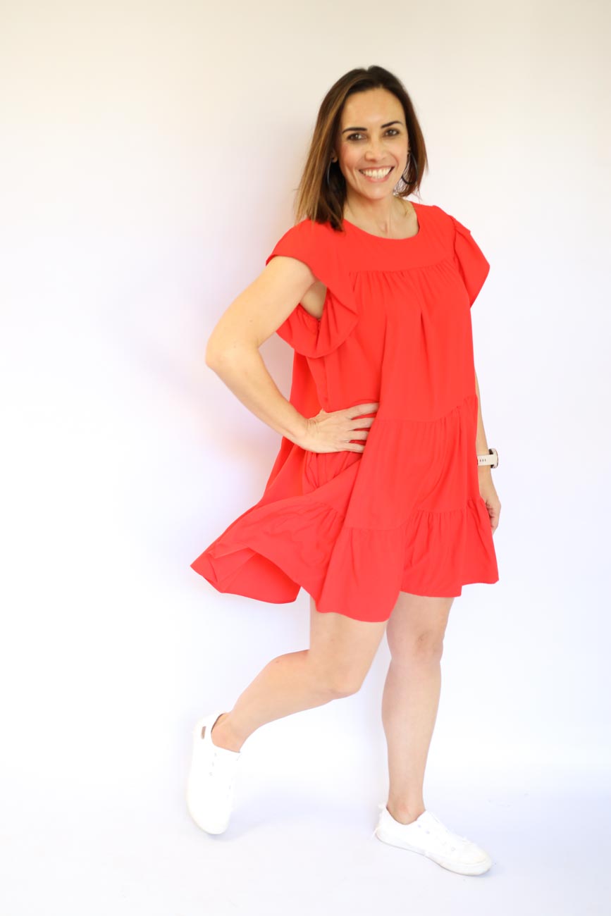 Flutter Sleeve Mini Dress