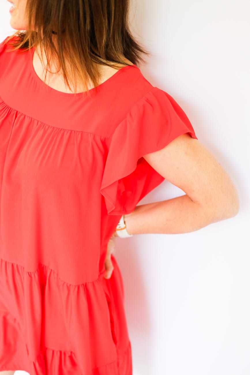 Flutter Sleeve Mini Dress