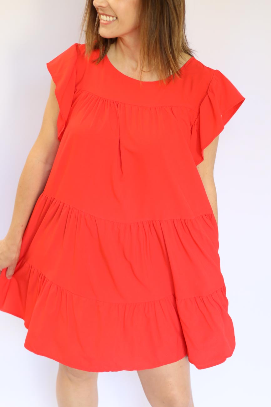 Flutter Sleeve Mini Dress