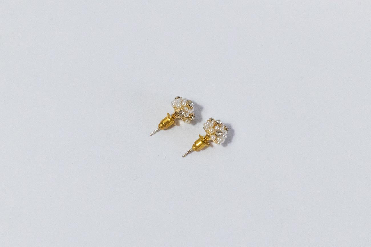 Pearl Cluster Stud Earrings