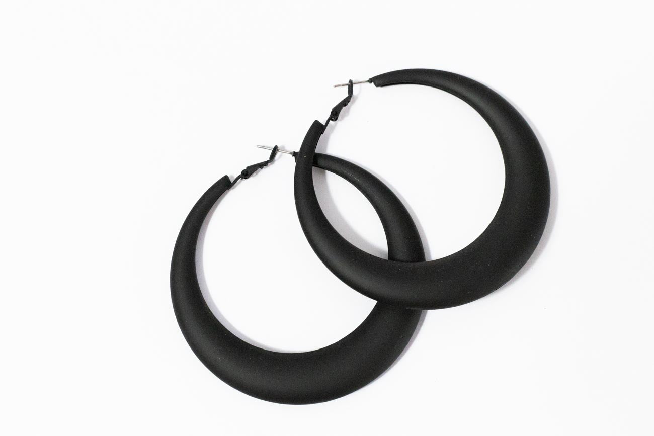 Sleek Crescent Hoop Earrings