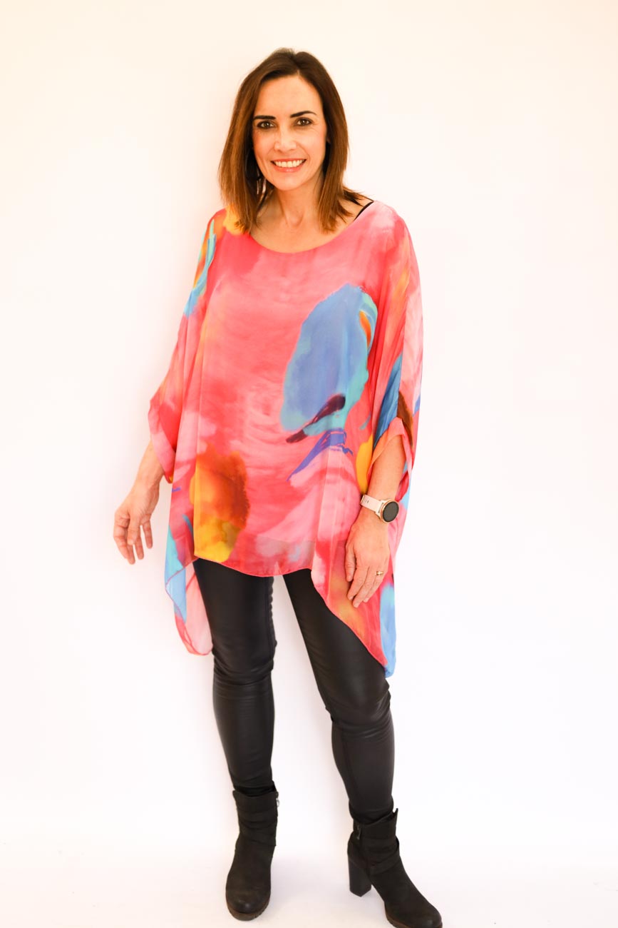 Relaxed Tunic Silk Blouse