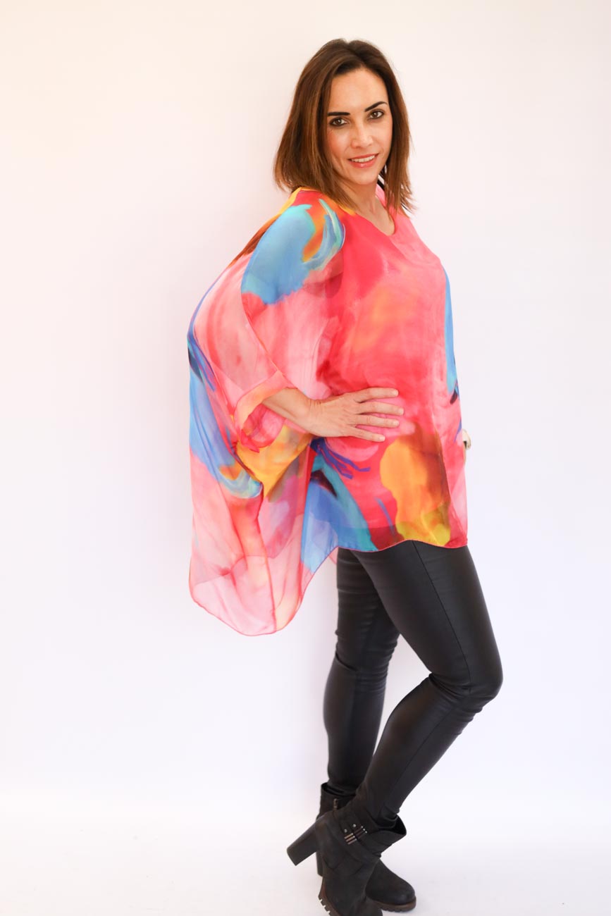 Relaxed Tunic Silk Blouse