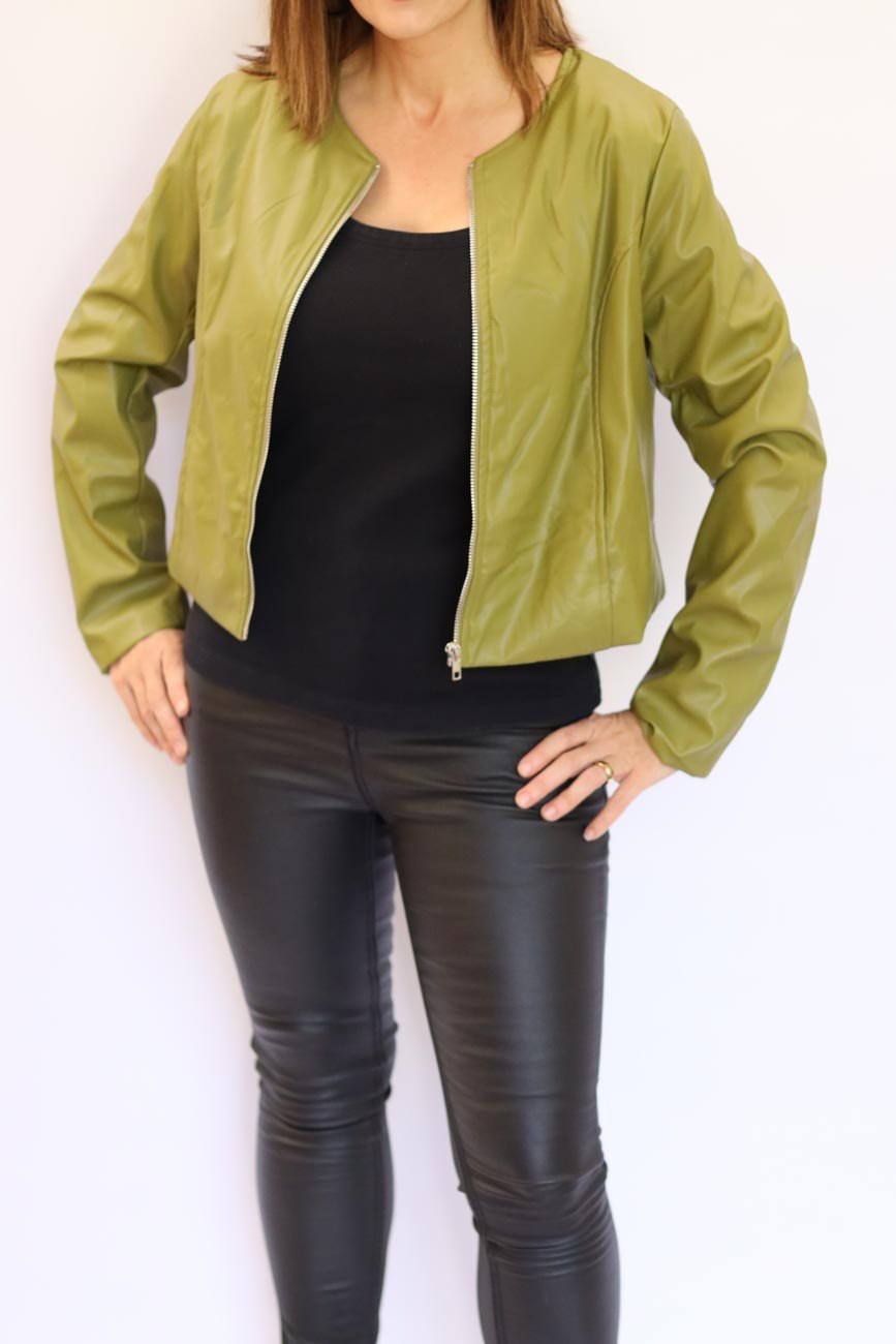 Faux-Leather Classic Jacket
