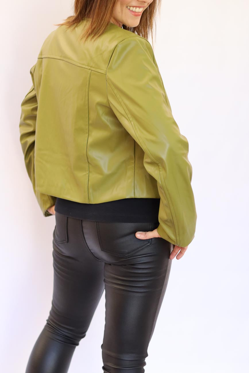 Faux-Leather Classic Jacket