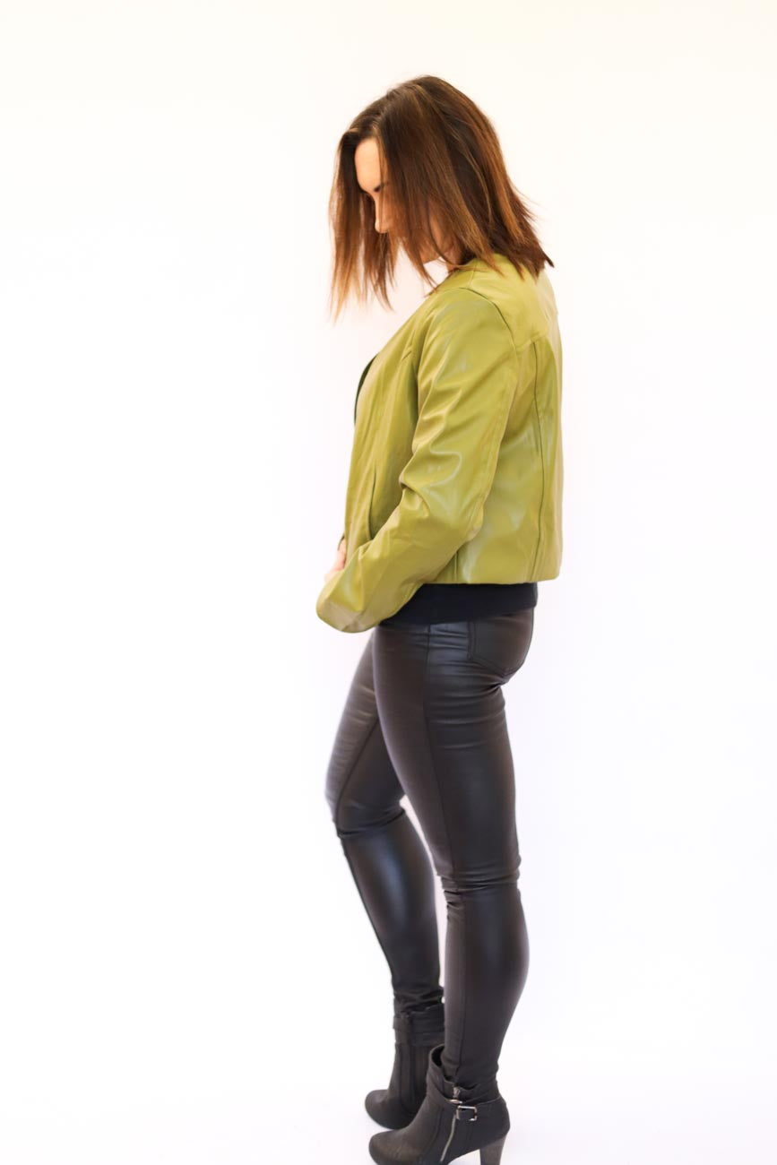 Faux-Leather Classic Jacket