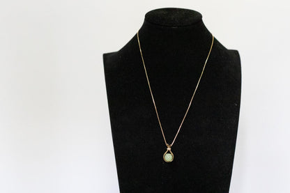 Green Gold Pendant Necklace