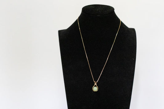 Green Gold Pendant Necklace