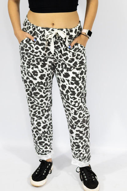 Black & White Leopard Pants