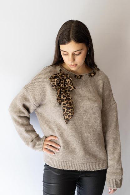 Leopard Tie Knit