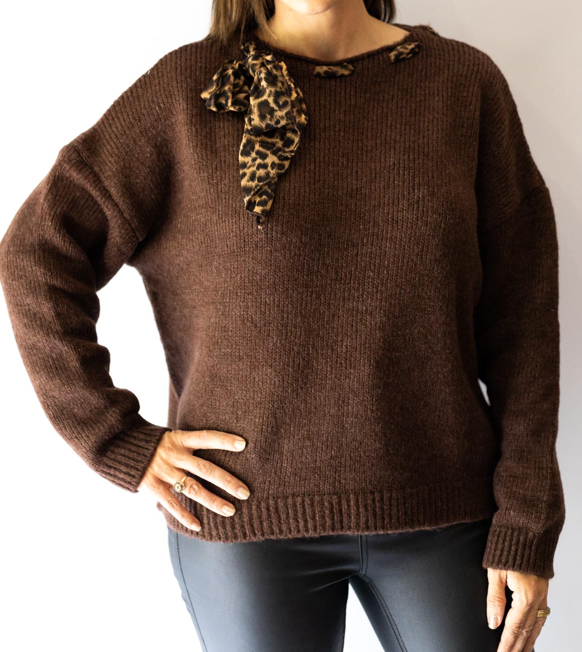 Leopard Tie Knit