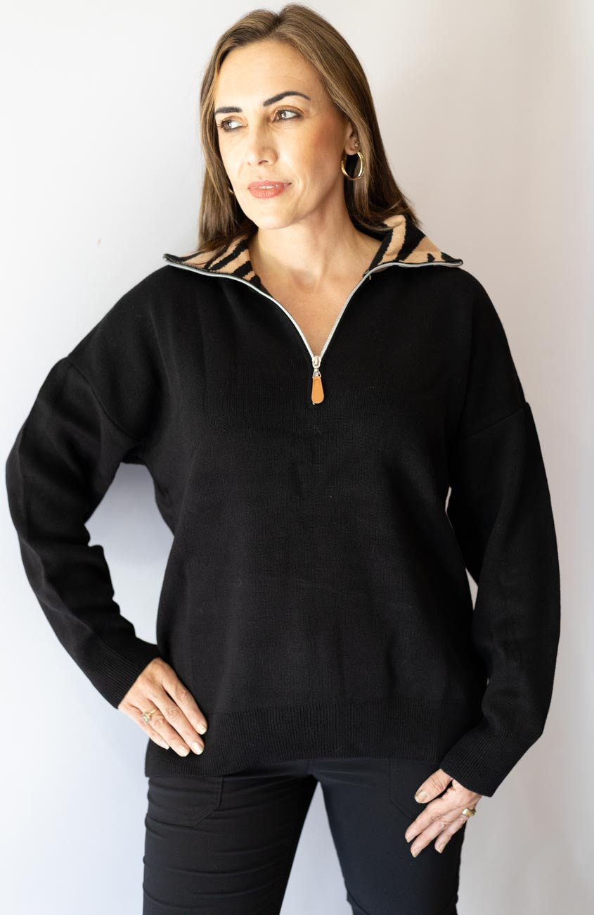 Black Knit Jumper