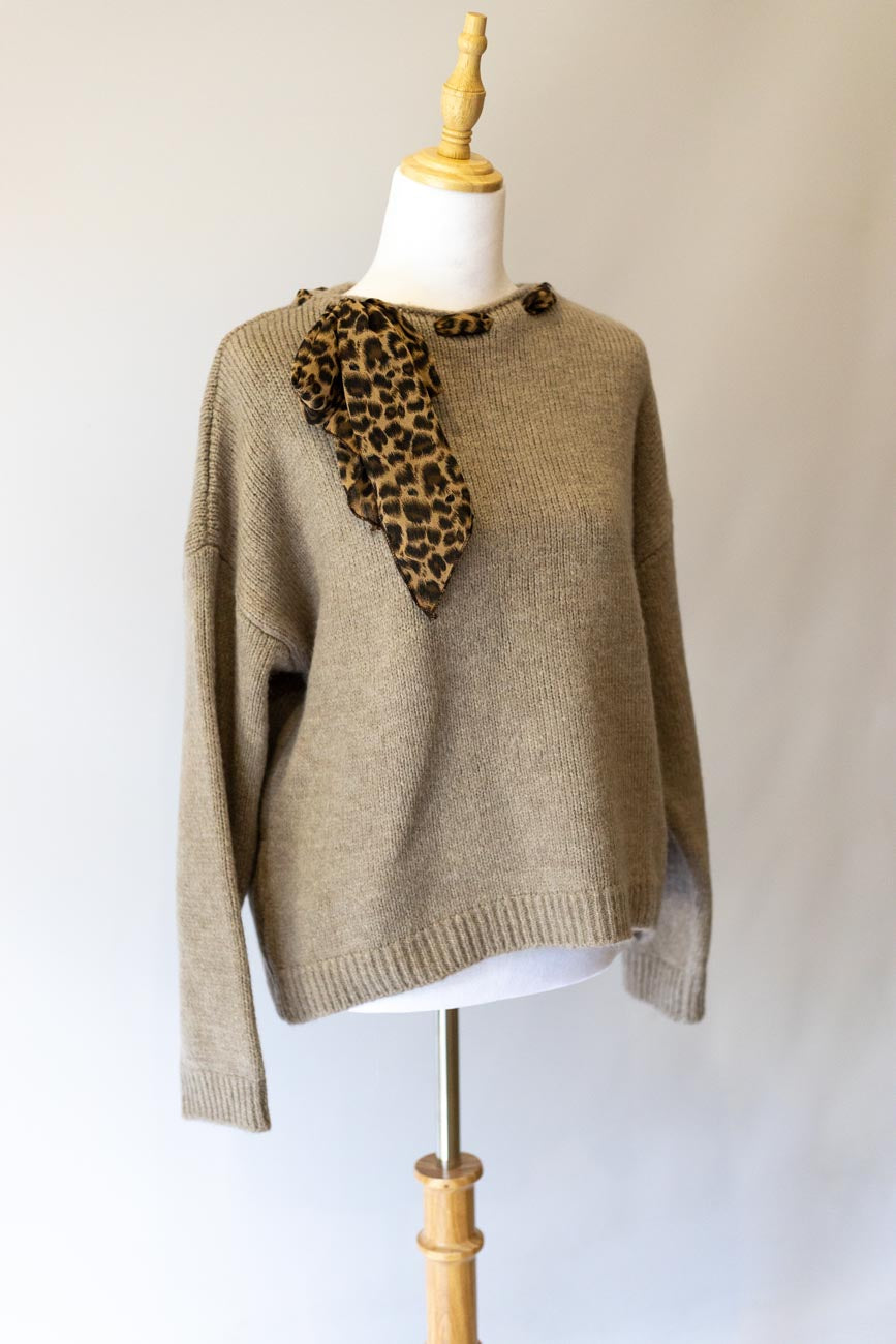 Leopard Tie Knit
