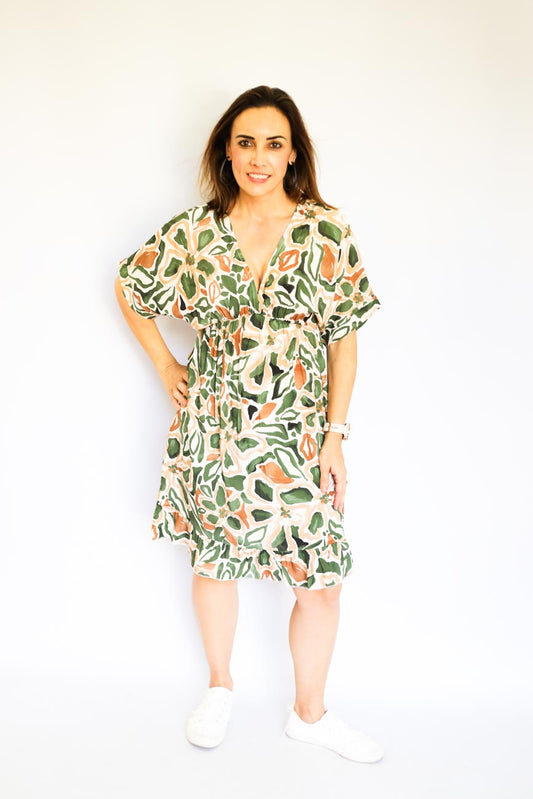 Bohemian V-Neck Mini Dress