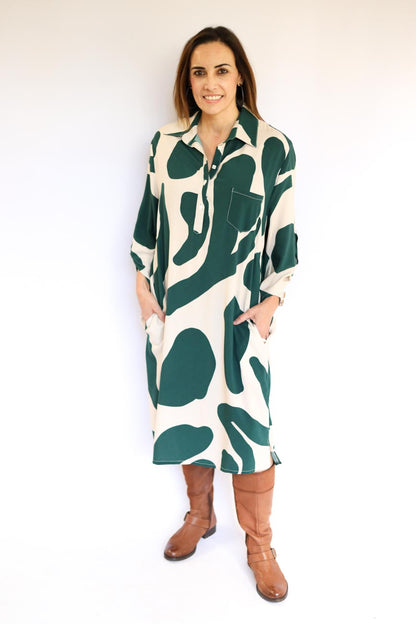 Mid-Length Shirt Dress