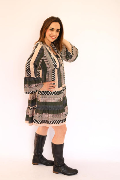 Bell Sleeve Mini Dress