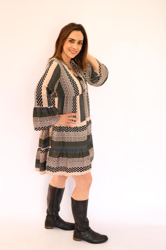 Bell Sleeve Mini Dress