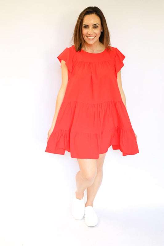 Flutter Sleeve Mini Dress