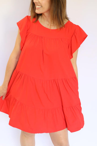 Flutter Sleeve Mini Dress