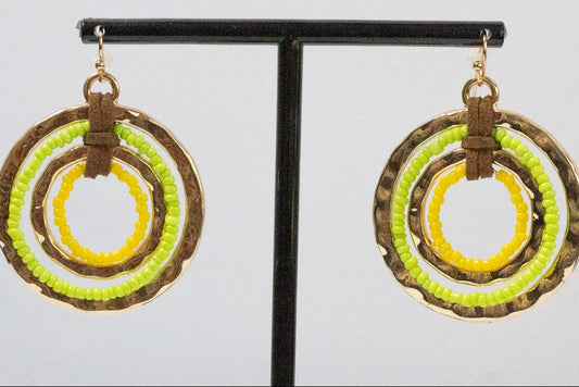 Beaded Circle Earrings
