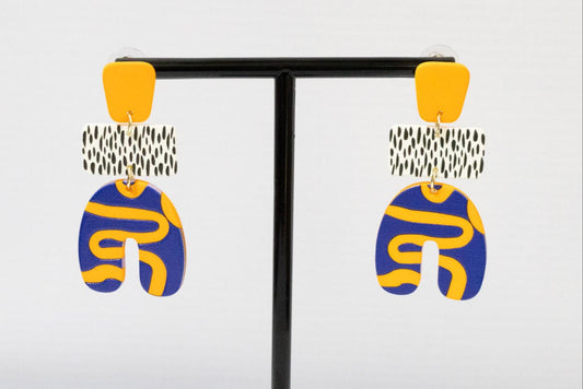 Bold Patterned Drop Earrings