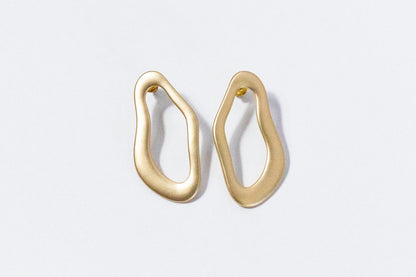 Gold Abstract Stud Earrings