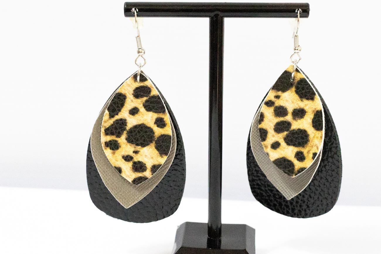 Leopard Layered Earrings