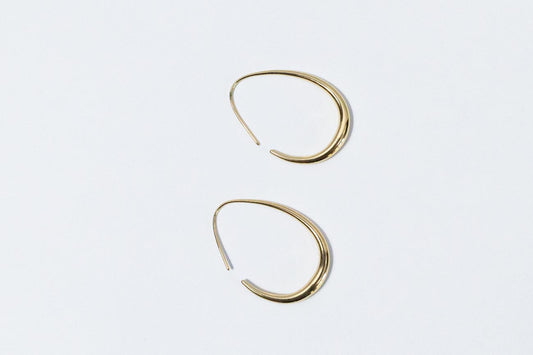 Minimalist Crescent Hoop Earrings
