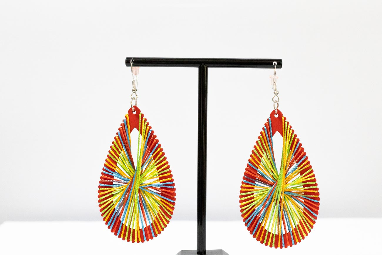 Rainbow Thread Earrings
