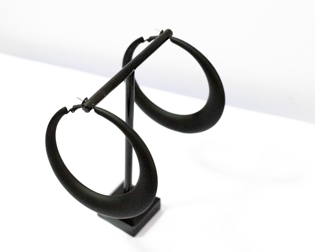 Sleek Crescent Hoop Earrings