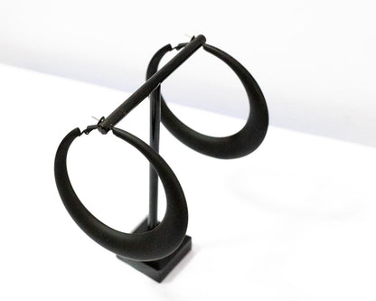 Sleek Crescent Hoop Earrings