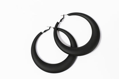 Sleek Crescent Hoop Earrings