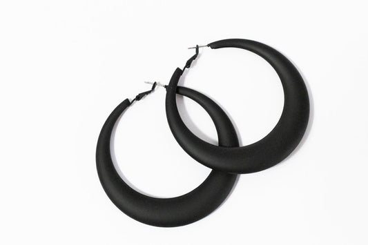 Sleek Crescent Hoop Earrings