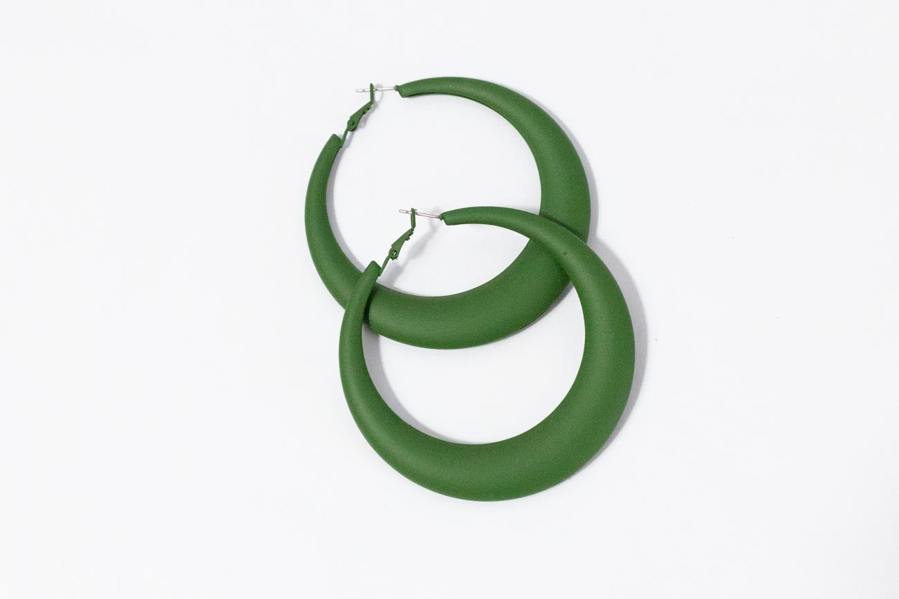 Sleek Crescent Hoop Earrings