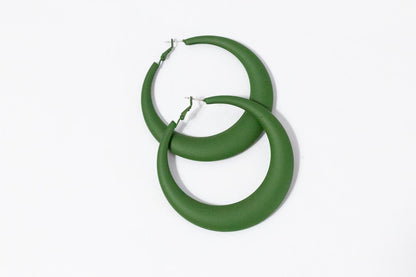 Sleek Crescent Hoop Earrings