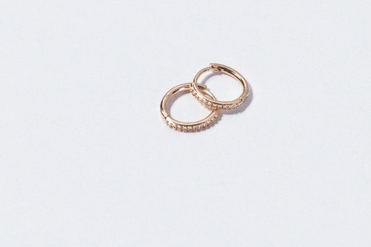 Simple Diamond-Cut Hoop Earrings