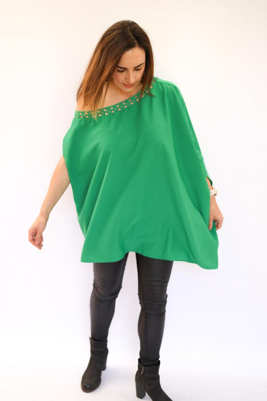 Asymmetrical Off-Shoulder Blouse