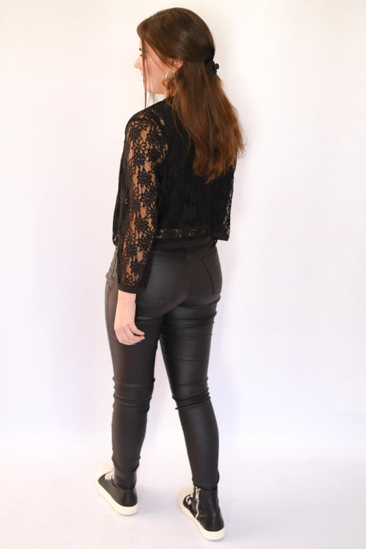 Elegant Floral Lace Crop Jacket