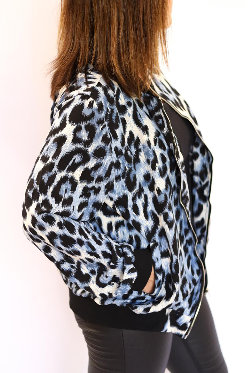 Leopard Print Bomber Jacket